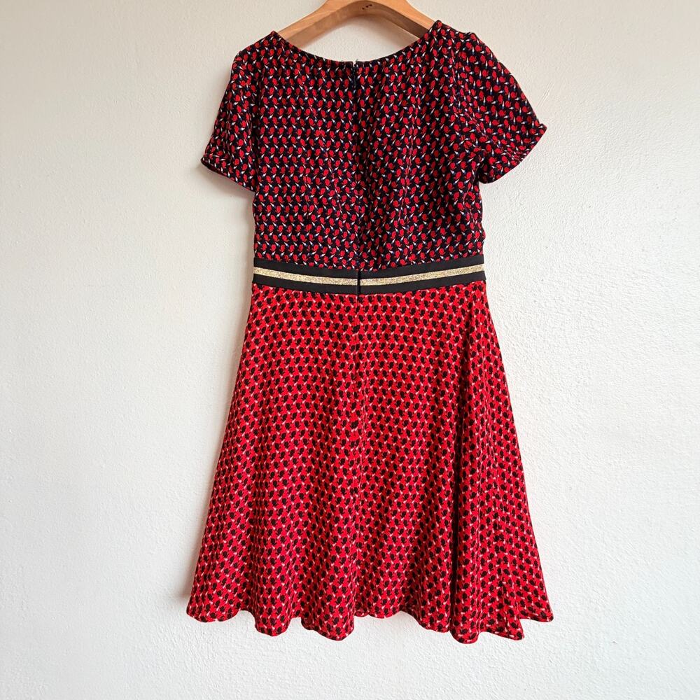 Anthropologie Maeve Amici Rabbit Colorblocked Twee Dress Size 4 MSRP $148 - Picture 6 of 11
